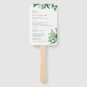 Fresh Greenery Leafy Planten Wedding Handwaaier (Achterkant)