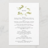Fresh Greenery Leafy Planten Wedding Menu (Voorkant)