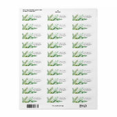 Fresh Greenery Leafy Planten Wedding Return Addres Etiket (Full Sheet)