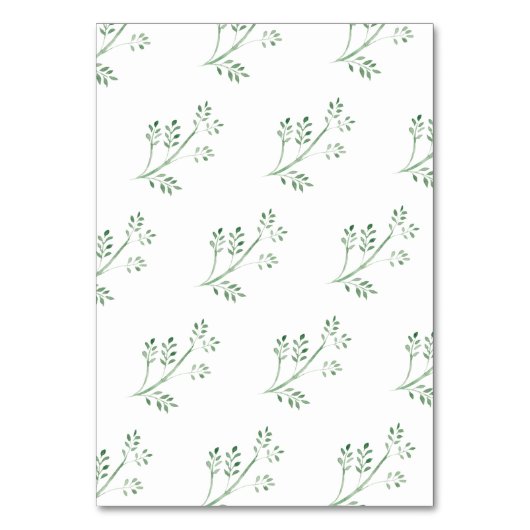 Fresh Greenery Modern Waterverf Wedding Kaart (Achterkant)