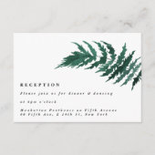 Fresh Greenery Modern Waterverf Wedding Reception Informatiekaartje (Voorkant)
