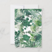 Fresh Greenery Modern Waterverf Wedding RSVP Kaart (Achterkant)