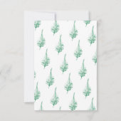 Fresh Greenery Modern Waterverf Wedding RSVP Kaartje (Achterkant)