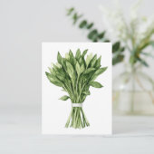 Fresh Greenery Waterverf bruidsboeket Briefkaart (Staand voorkant)