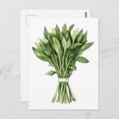 Fresh Greenery Waterverf bruidsboeket Briefkaart (Voorkant / Achterkant)