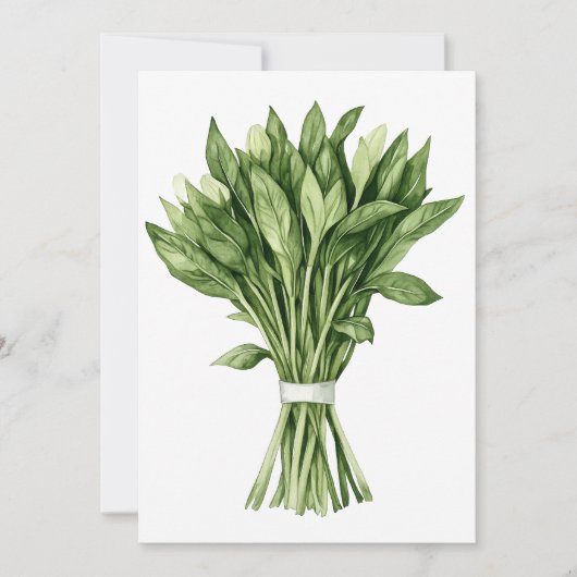 Fresh Greenery Waterverf bruidsboeket Kaart (Voorkant)