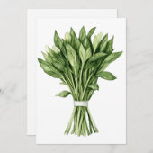 Fresh Greenery Waterverf bruidsboeket Kaart (Voorkant / Achterkant)
