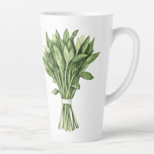 Fresh Greenery Waterverf bruidsboeket Latte Mok