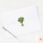 Fresh Greenery Waterverf bruidsboeket Ronde Sticker (Envelop)