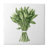 Fresh Greenery Waterverf bruidsboeket Tegeltje (Voorkant)