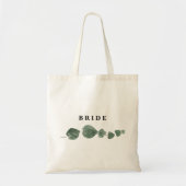 Fresh Greenery Waterverf Wedding Bride Tote Bag (Voorkant)