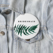 Fresh Greenery Waterverf Wedding Bridesmaid Ronde Button 4,0 Cm (In situ)