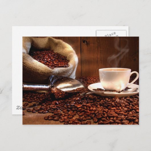 Fresh Ground Coffee Briefkaart (Voorkant / Achterkant)