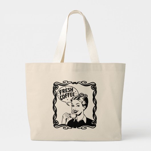 Fresh Hot Coff Grote Tote Bag (Achterkant)