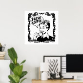 Fresh Hot Coff Poster (Thuiskantoor)