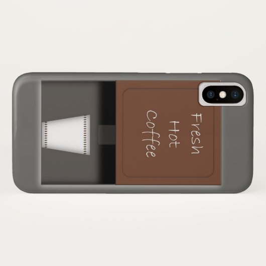 Fresh Hot Coffee iPhone X Hoesje (Achterkant (horizontaal))
