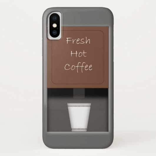 Fresh Hot Coffee iPhone X Hoesje (Achterkant)