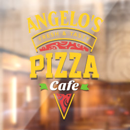 Fresh Hot Pizza Cafe Restaurant aanpassen Raamsticker