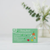 Fresh Juice Shop Name Card Jewel Visitekaartje (Staand voorkant)