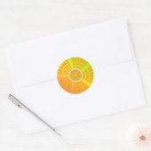 Fresh & Juicy Orange slice Typography Sticker (Envelop)