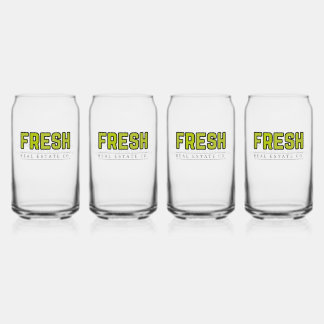 FRESH Kan Glas (Set van 4)