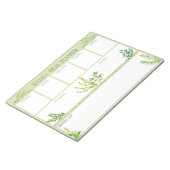 Fresh Kitchen Herbs - Green Weekly Meal Planner Notitieblok (Schuin)