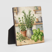 Fresh Kitchen Herbs Watercolor  Fotoplaat (Voorkant)