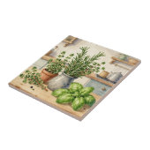 Fresh Kitchen Herbs Watercolor  Tegeltje (Zijkant)