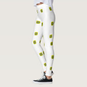 "Fresh Kiwis on White Background - Minimalist Frui Leggings (Links)