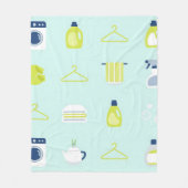 Fresh Laundry Day Pattern Fleece Deken (Voorkant)