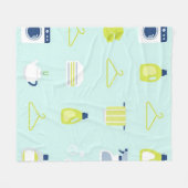 Fresh Laundry Day Pattern Fleece Deken (Voorkant (Horizontaal))