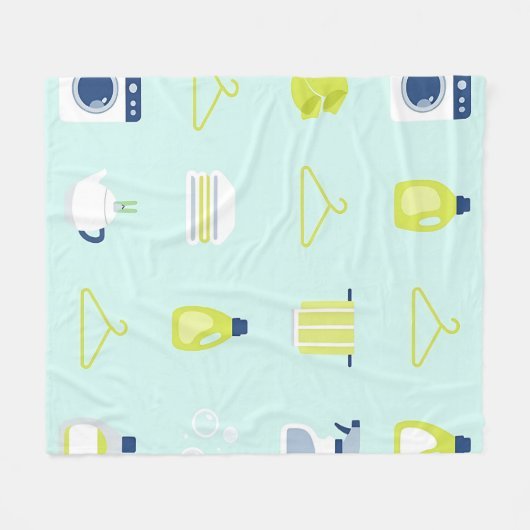Fresh Laundry Day Pattern Fleece Deken (Voorkant (Horizontaal))