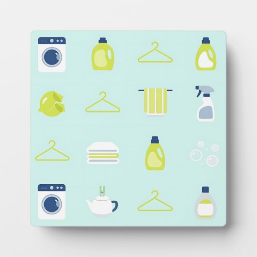 Fresh Laundry Day Pattern Fotoplaat (Voorkant)