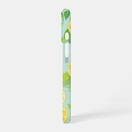 Fresh Lemon and Lime Botanical Pattern Phone Case iPhone 16 Hoesje (Linkerkant)