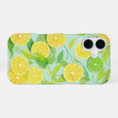 Fresh Lemon and Lime Botanical Pattern Phone Case iPhone 16 Hoesje (Achterkant horizontaal)