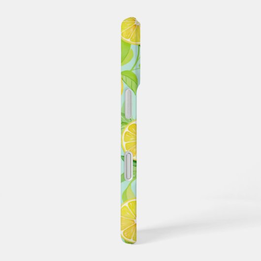 Fresh Lemon and Lime Botanical Pattern Phone Case iPhone 16 Hoesje (Rechterkant)