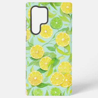Fresh Lemon and Lime Botanical Pattern Phone Case Samsung Galaxy Hoesje