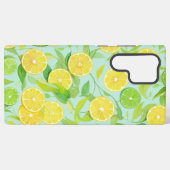 Fresh Lemon and Lime Botanical Pattern Phone Case Samsung Galaxy Hoesje (Achterkant horizontaal)