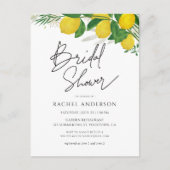 Fresh Lemon Bridal Shower Invitation Briefkaart (Voorkant)