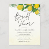 Fresh Lemon Bridal Shower Invitation Briefkaart (Voorkant)
