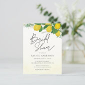 Fresh Lemon Bridal Shower Invitation Briefkaart (Staand voorkant)