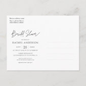 Fresh Lemon Bridal Shower Invitation Briefkaart (Achterkant)