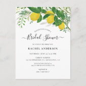 Fresh Lemon Bridal Shower Invitation Briefkaart (Voorkant)