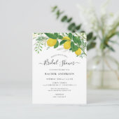 Fresh Lemon Bridal Shower Invitation Briefkaart (Staand voorkant)