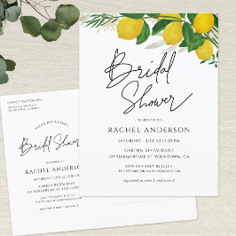 Fresh Lemon Bridal Shower Invitation Briefkaart