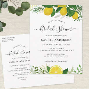 Fresh Lemon Bridal Shower Invitation Briefkaart