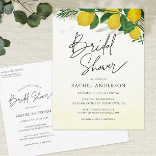 Fresh Lemon Bridal Shower Invitation Briefkaart