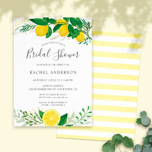 Fresh Lemon Bridal Shower Invitation Card 02 Kaart