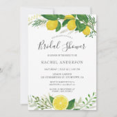 Fresh Lemon Bridal Shower Invitation Card 02 Kaart (Voorkant)