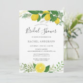 Fresh Lemon Bridal Shower Invitation Card 02 Kaart (Staand voorkant)